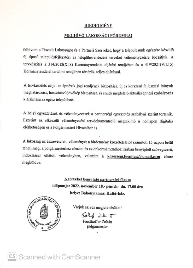 Lakossági fórum